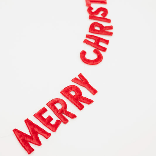 Merry Christmas Velvet Banner