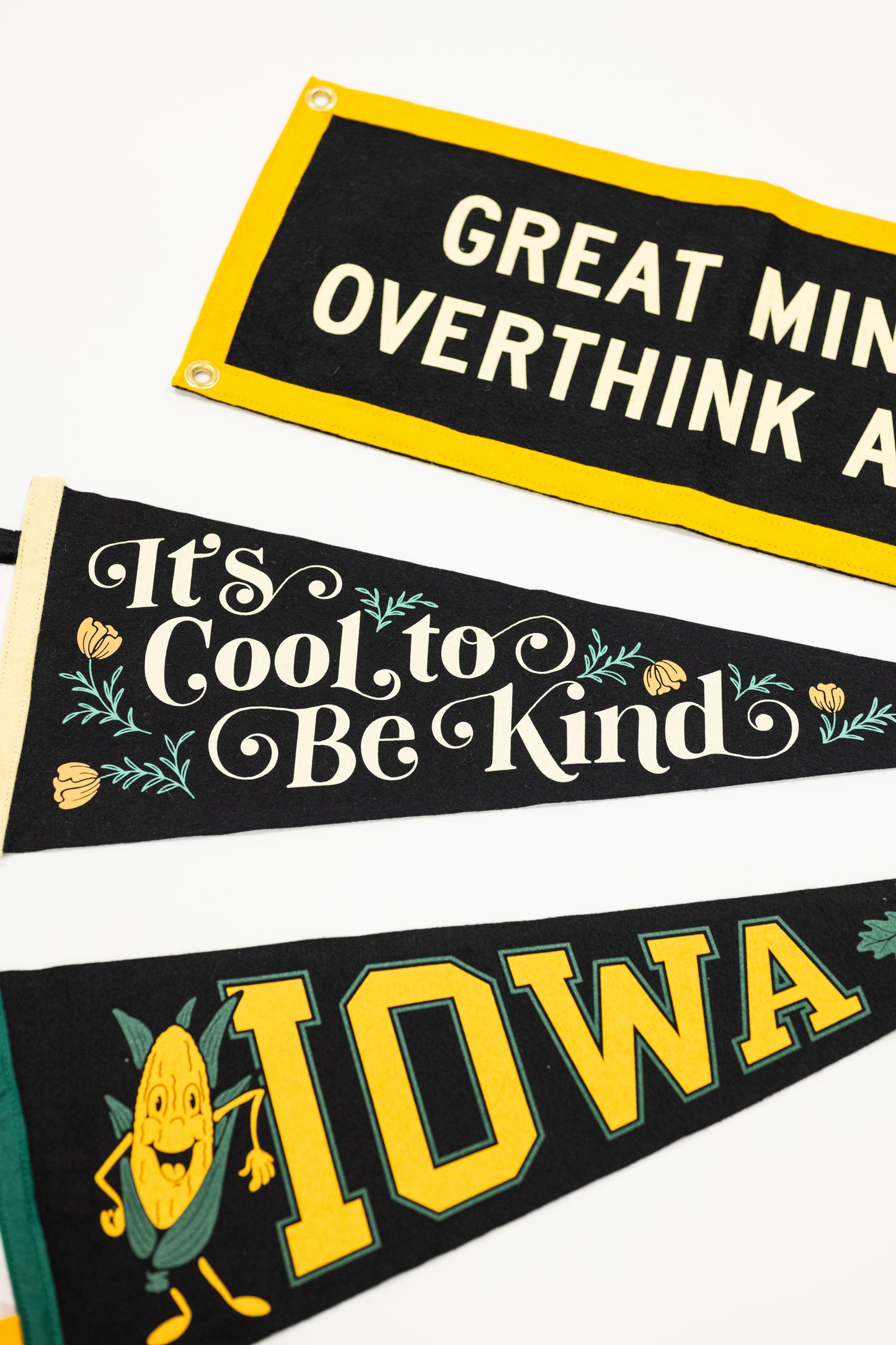 Great Minds Overthink: Felt Camp Style Wall Banner