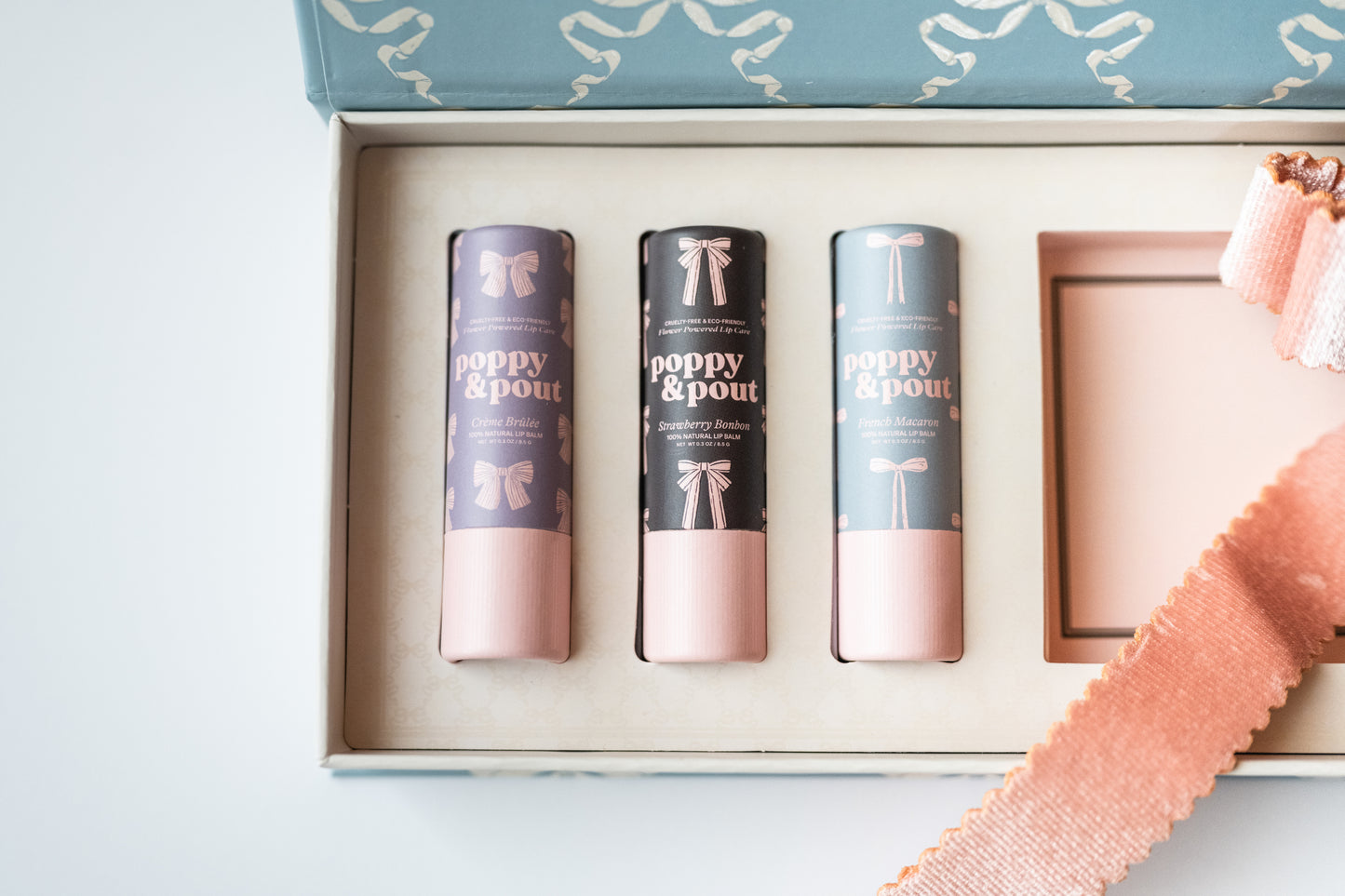 Hair Bow and Lip Balm Gift Set by Poppy + Pout