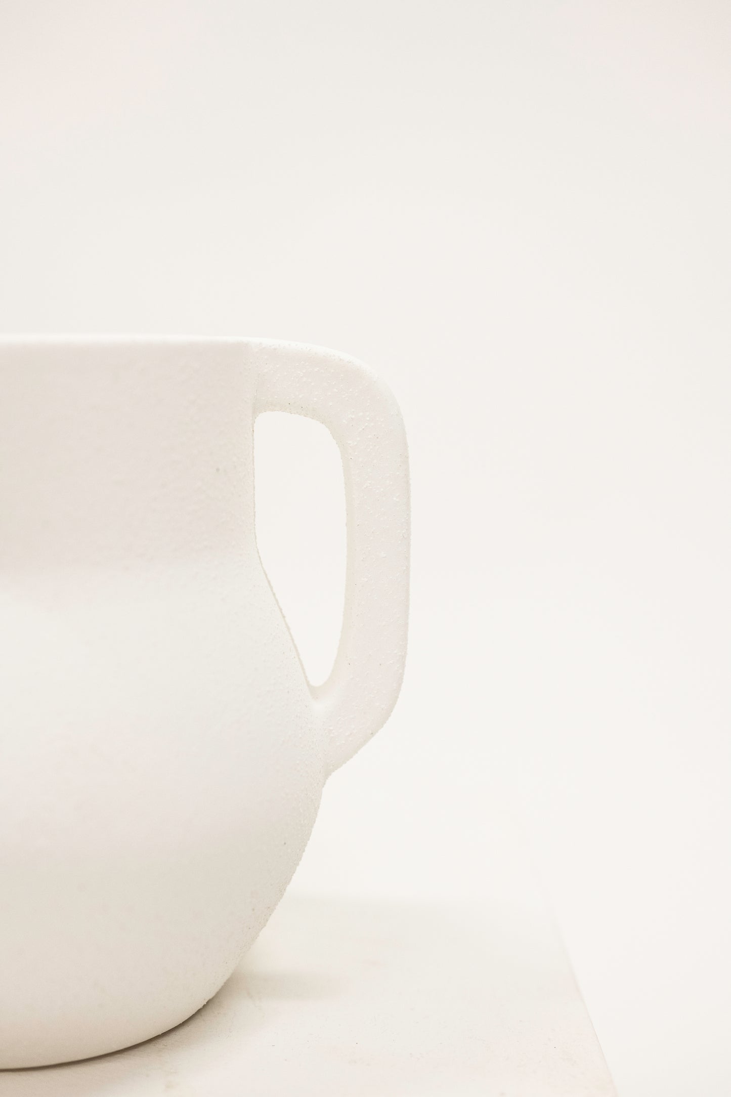 Cream Dual Handled Vase