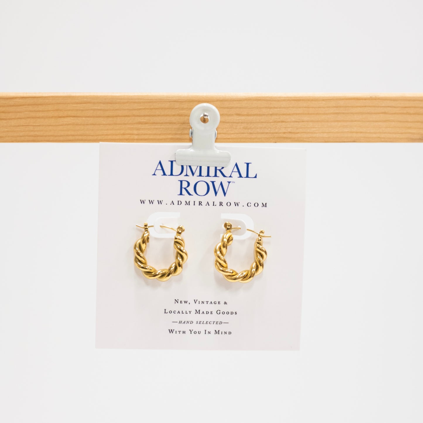 Gold Twist Hoop Earring