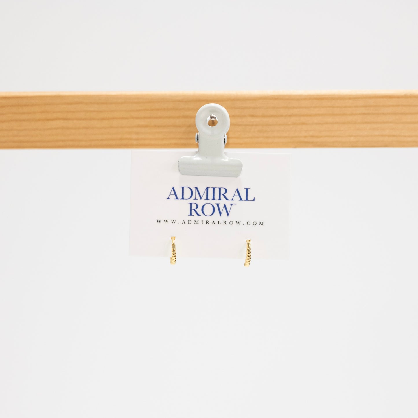 Mini Rope Huggie Earrings in Gold