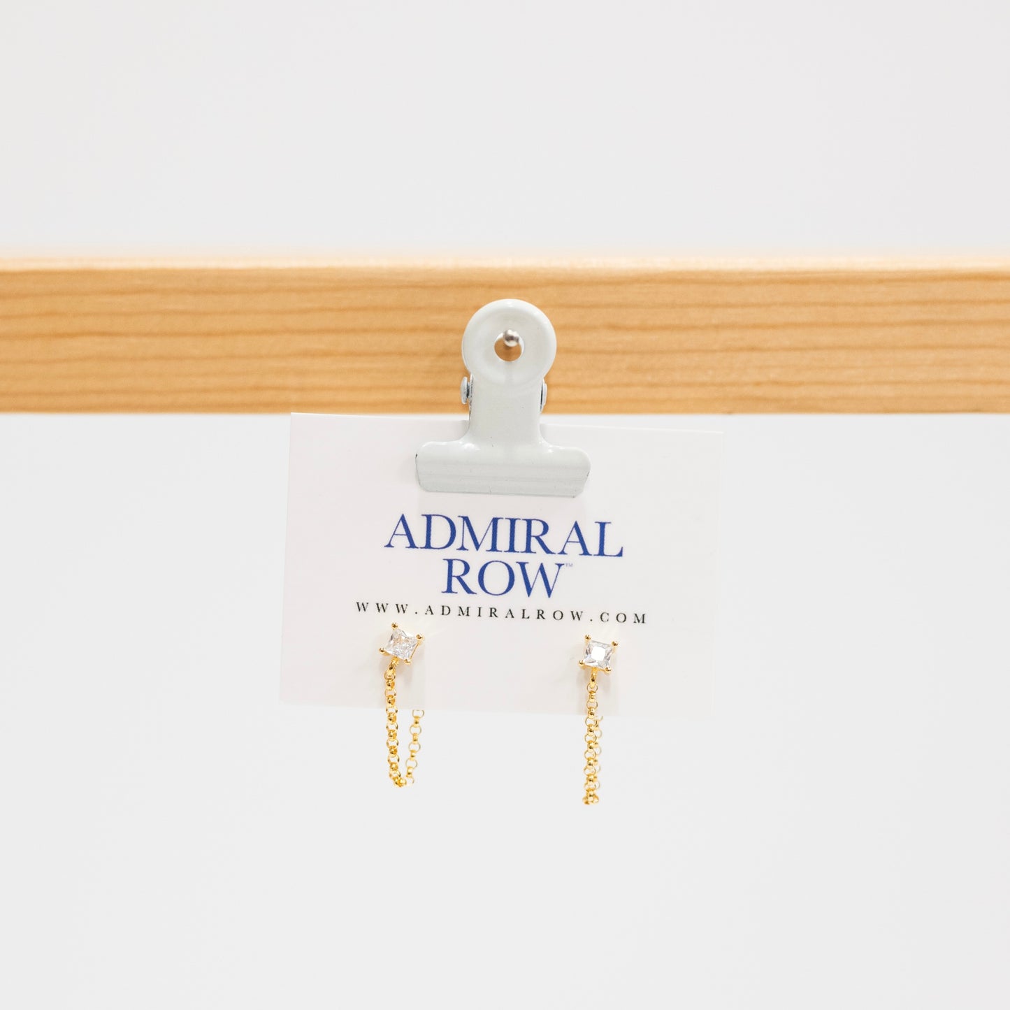 Cubic Zirconia and Chain Huggies