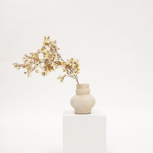 Cream Blossom Stem Faux Stem