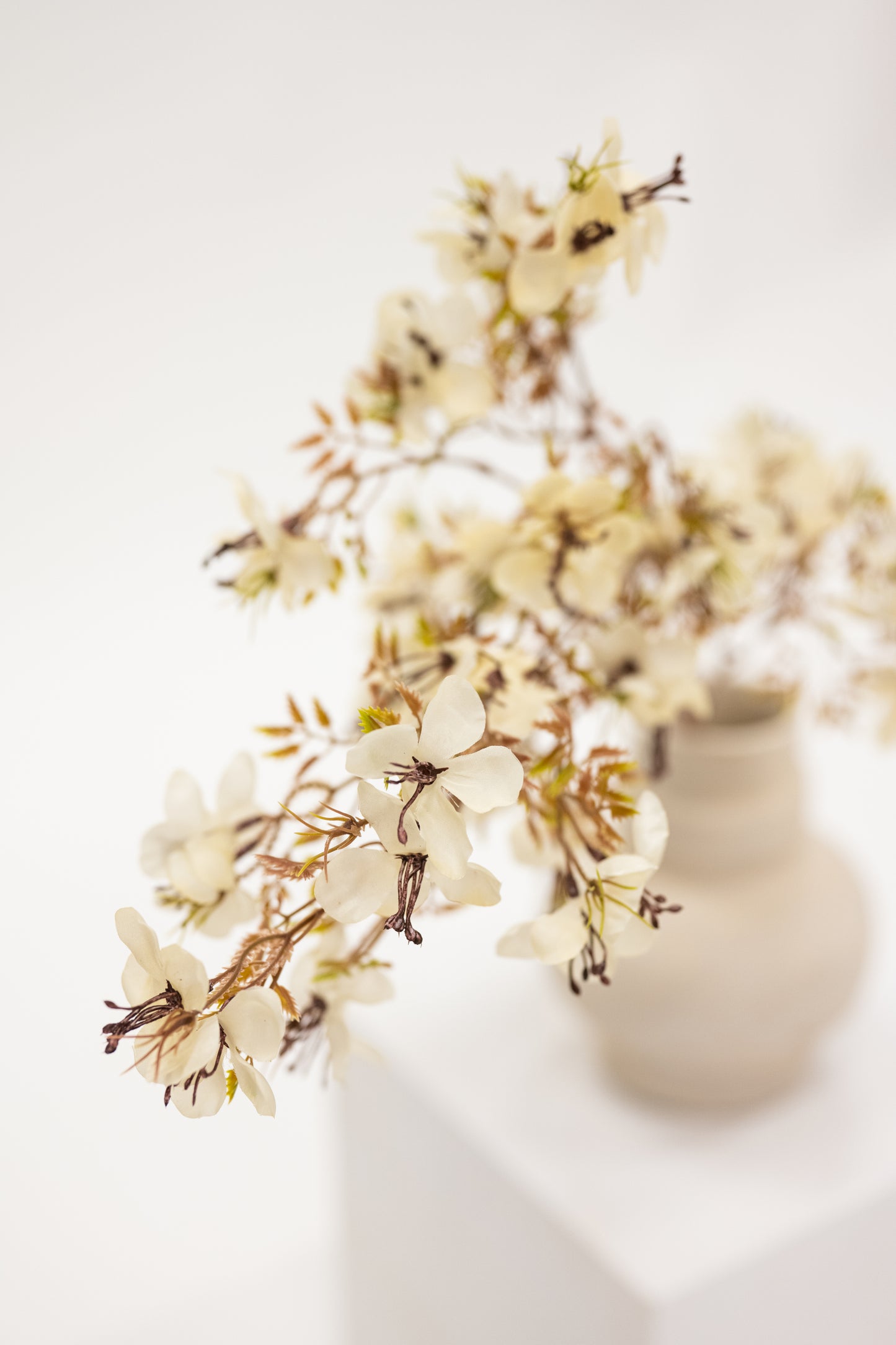 Cream Blossom Stem Faux Stem