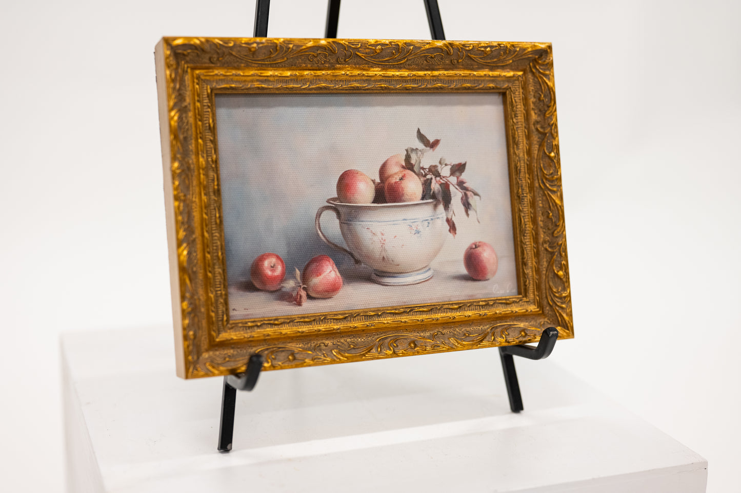 Vintage Apples In Bowl Framed Art: 5x7