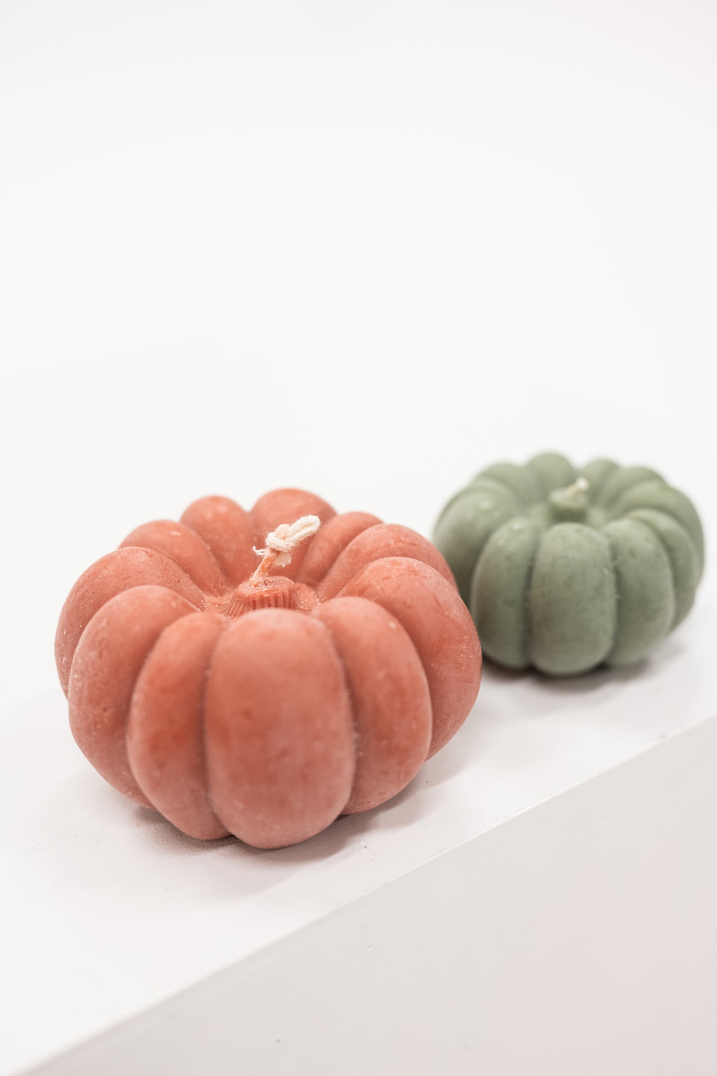 Pumpkin Candle Set - Terracotta & Olive