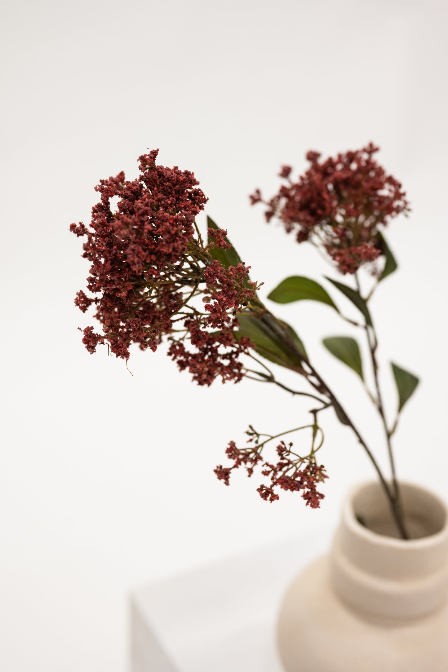 Burgundy Butterfly Bush Faux Stem