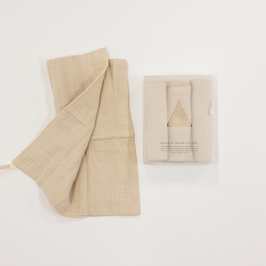 Muslin Washcloth: Set of 3