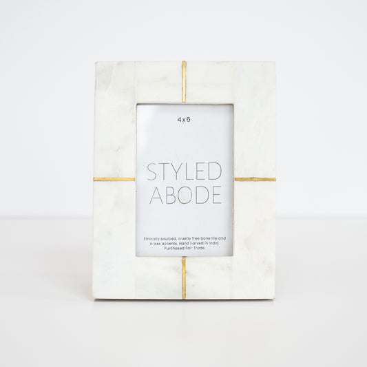 Marble + Brass Frame