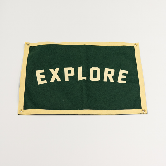 Explore Words On Felt Camp Style Banner