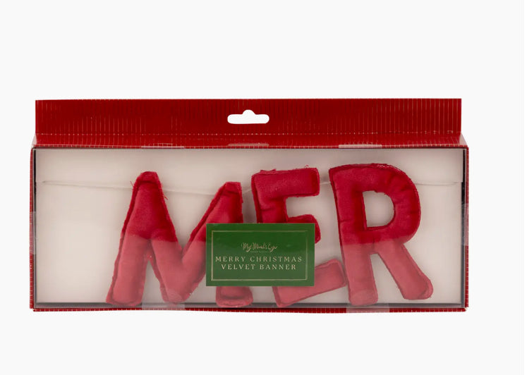 Merry Christmas Velvet Banner