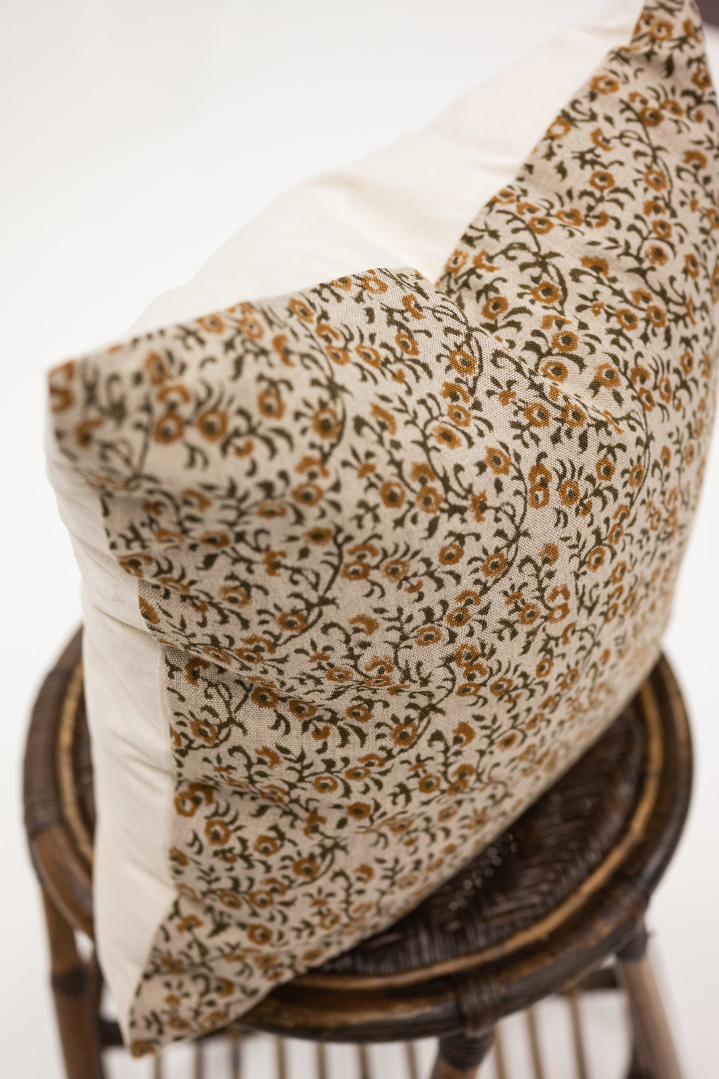 Mustard Mini Floral Print Pillow - 20x20