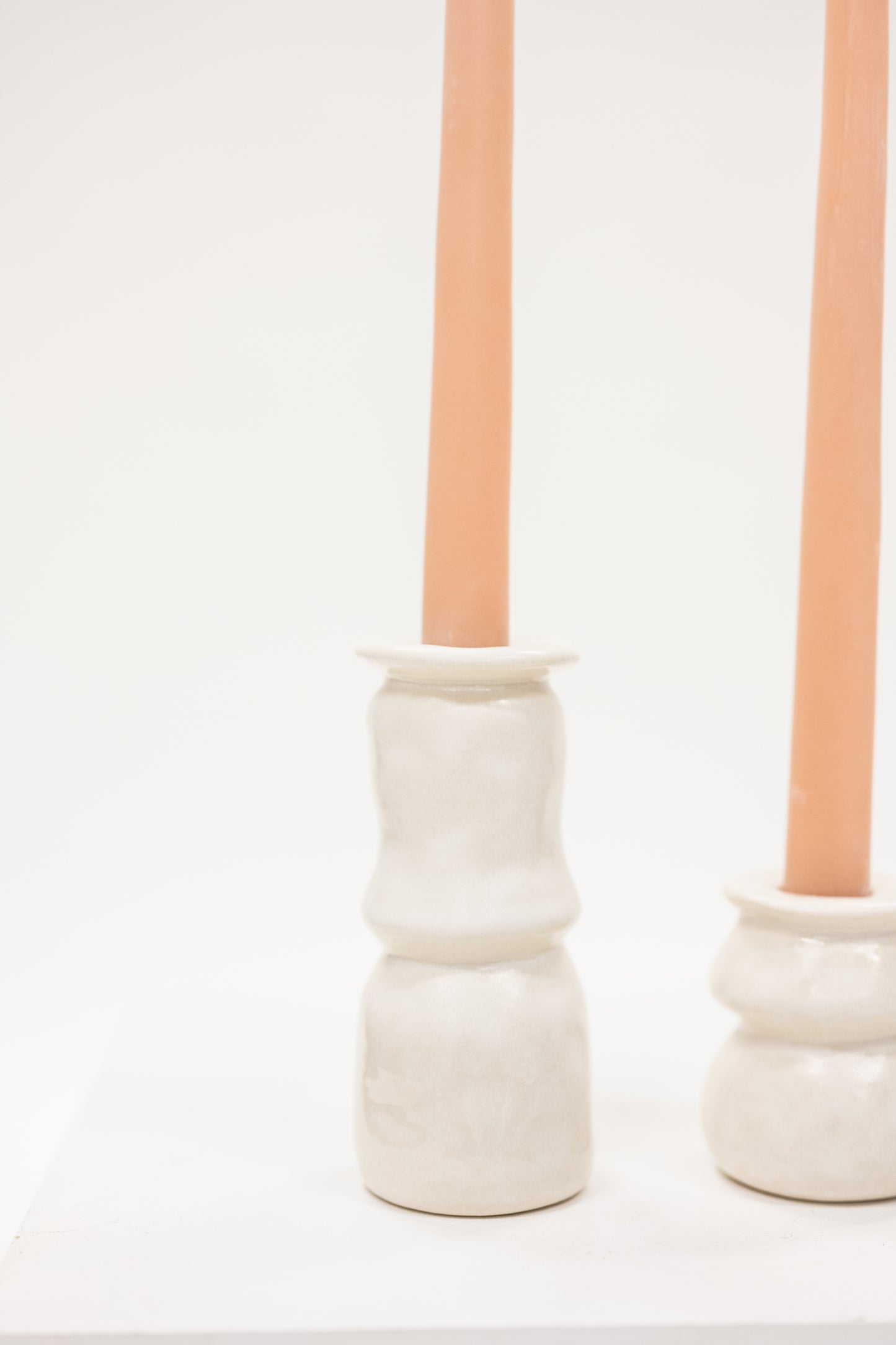 Organic White Candle Holders