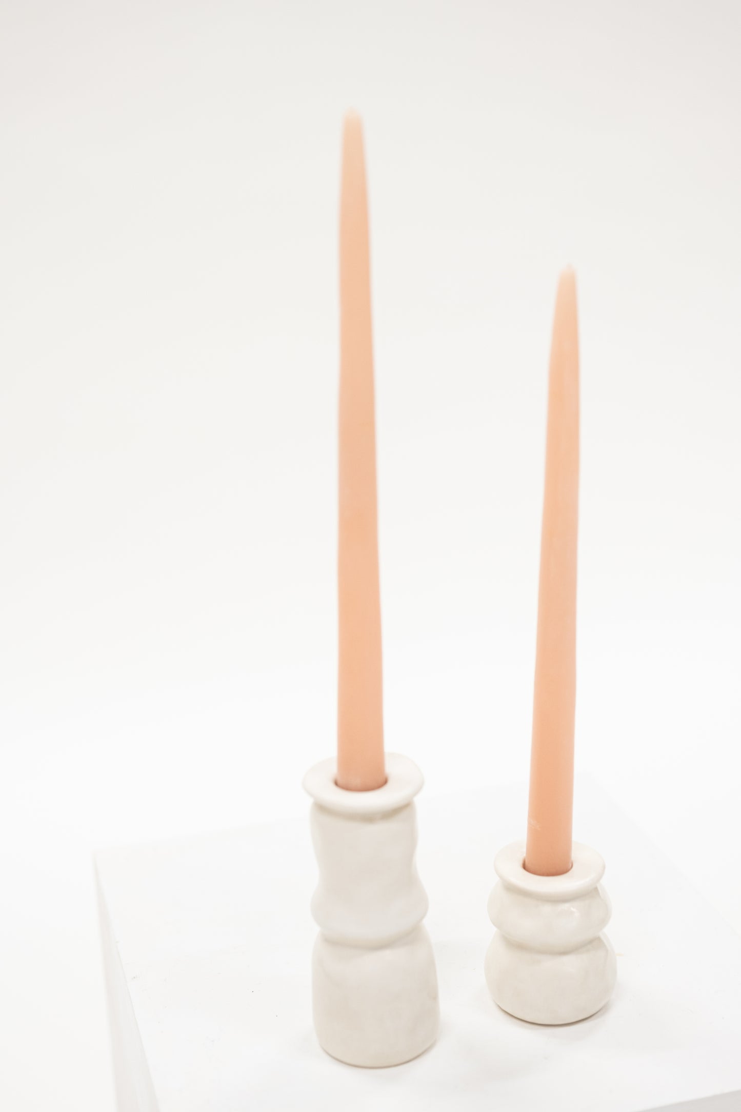 Organic White Candle Holders