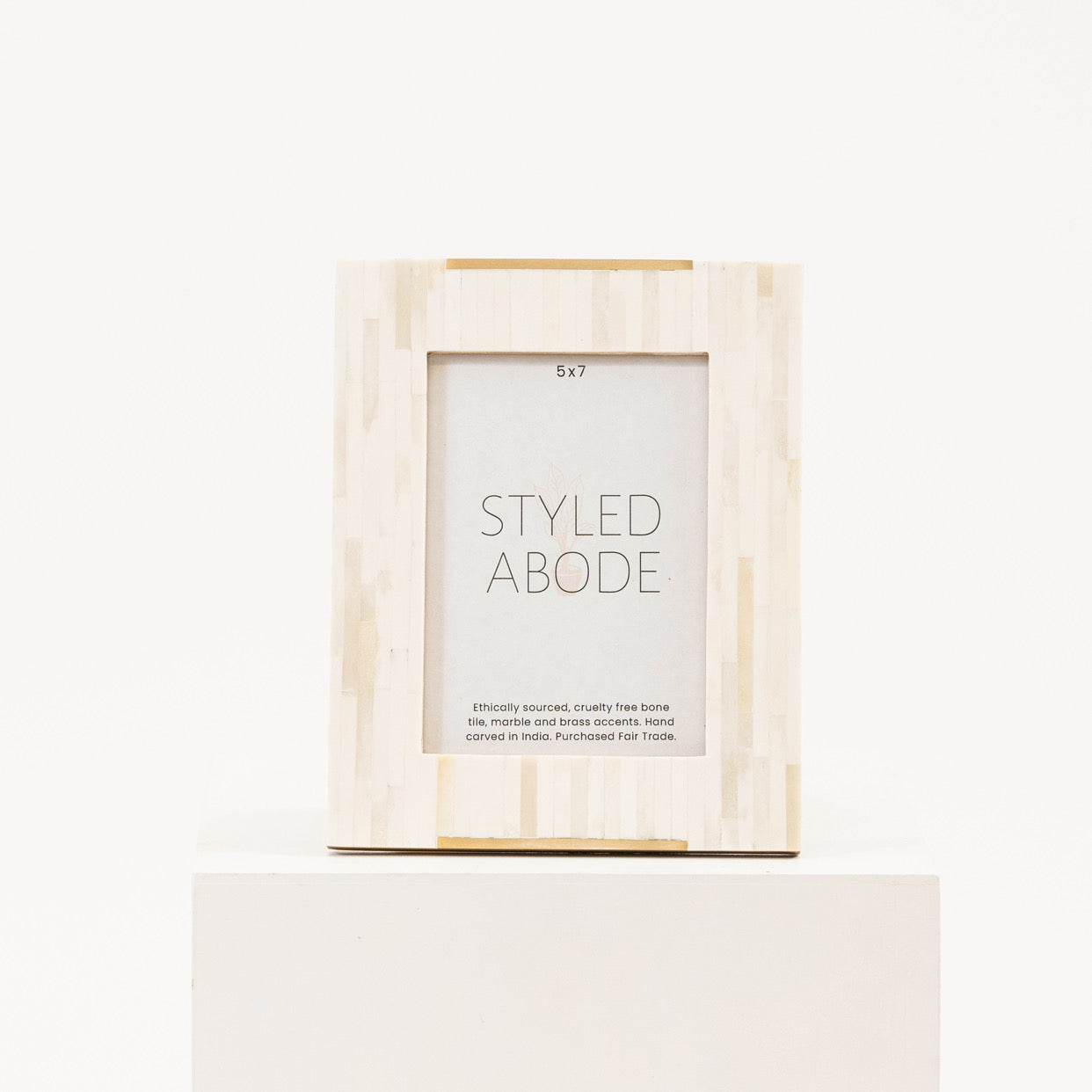 5x7 Gold & White Frame
