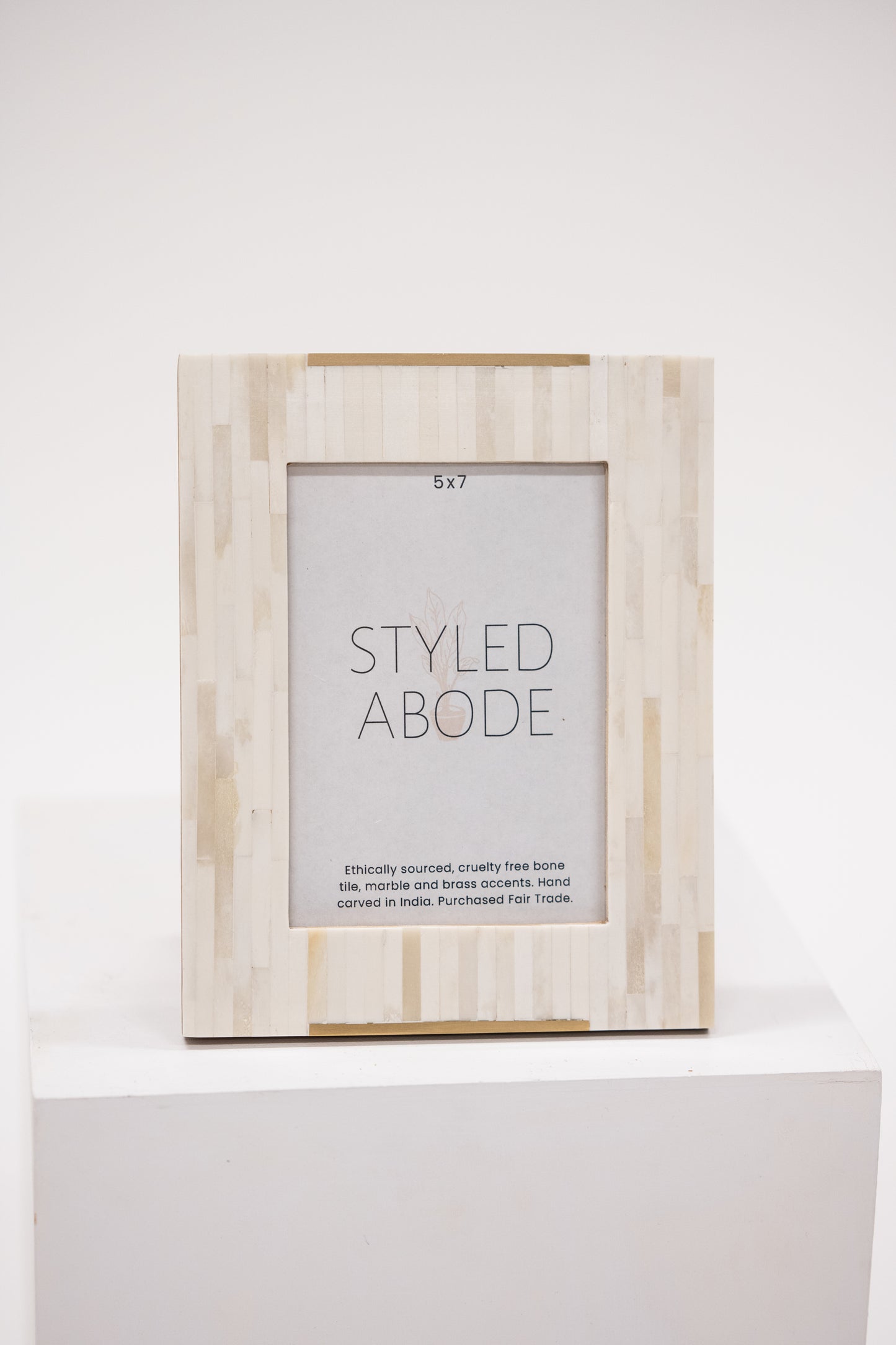 5x7 Gold & White Frame