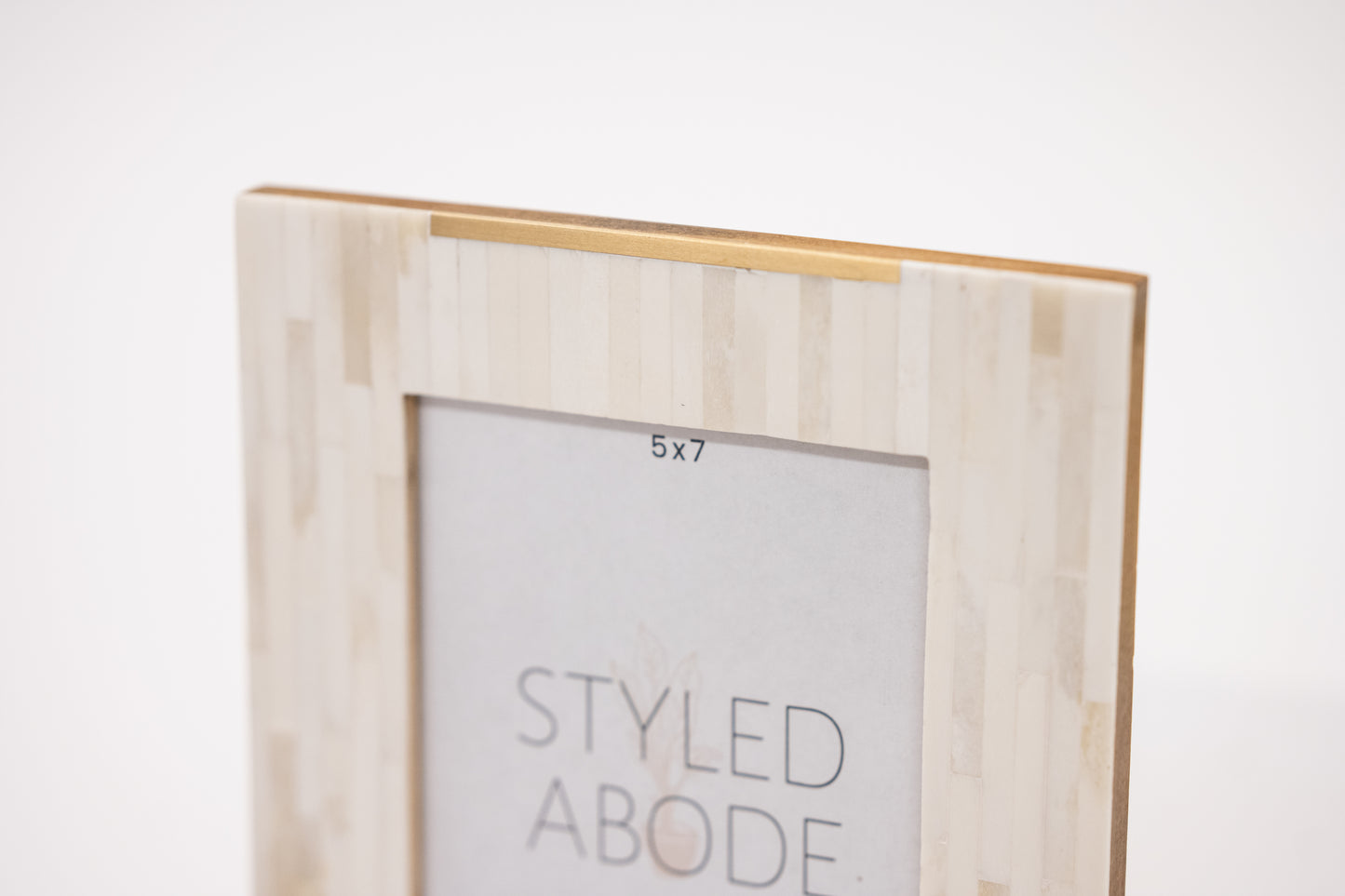 5x7 Gold & White Frame