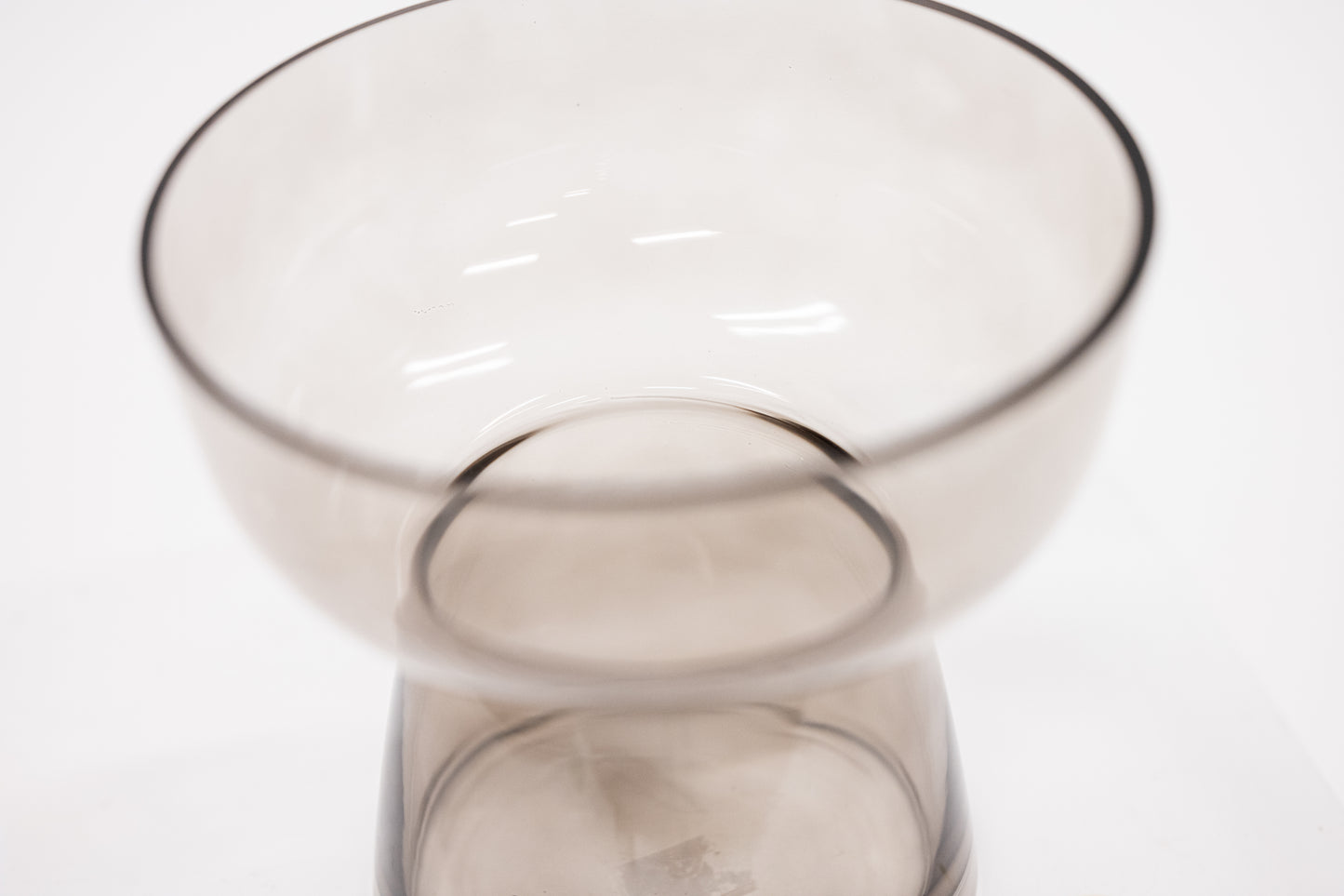 Noemi Vase - Smoky Grey Glass Vase