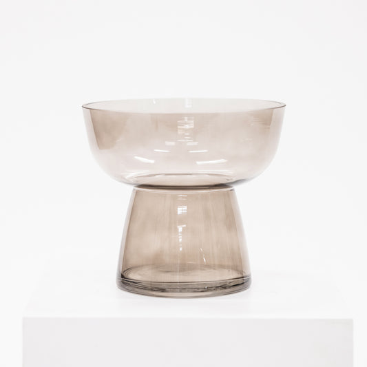 Noemi Vase - Smoky Grey Glass Vase