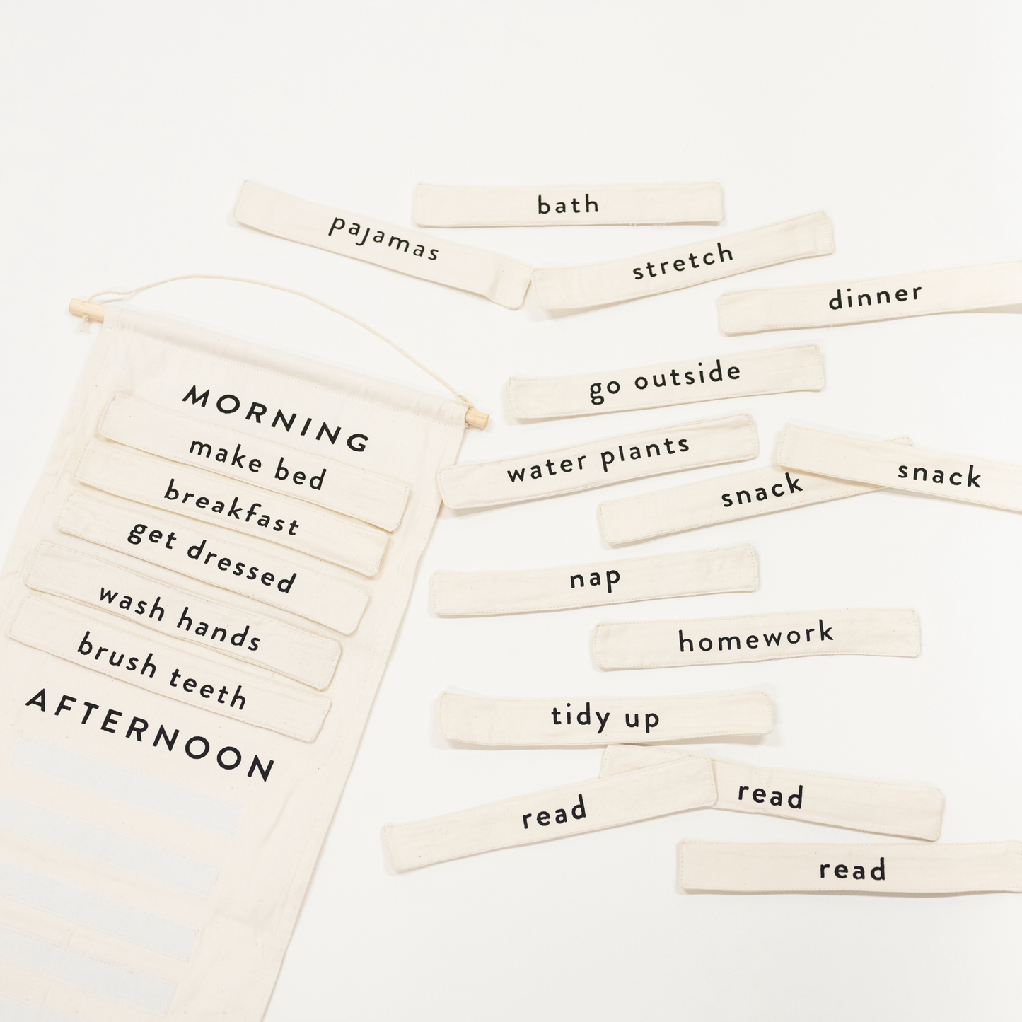 Kid’s Routine Chart - Canvas Wall Hanging