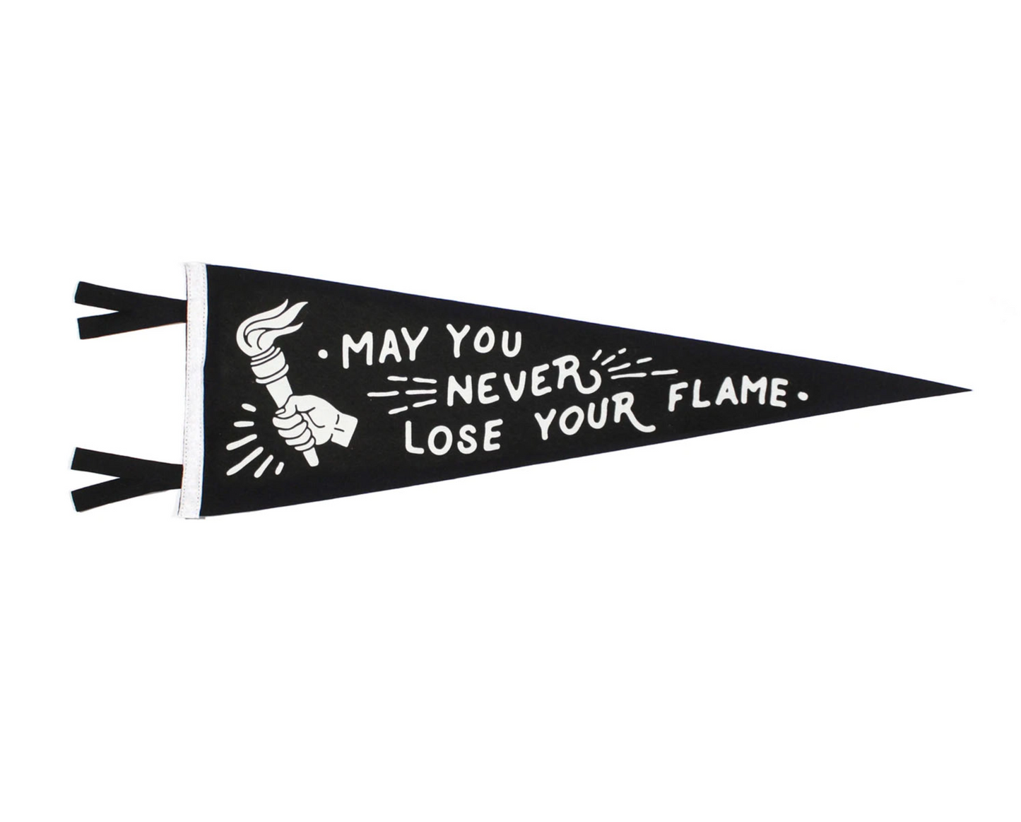 Never Lose Your Flame: Felt Wall Pennant