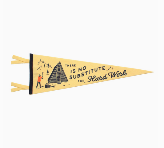 Hard Work: Felt Wall Pennant