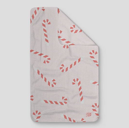 Candy Cane Microfiber Kitchen Towel