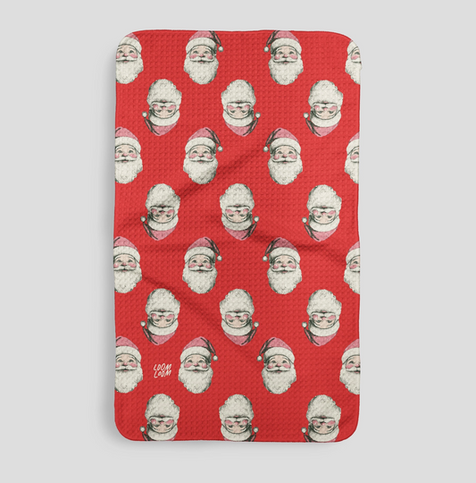 Vintage Santa Microfiber Kitchen Towel