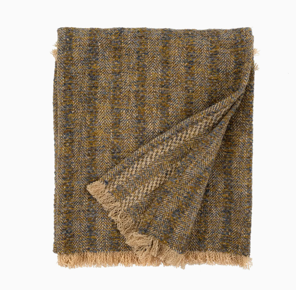 Olive & Brown Woven Throw