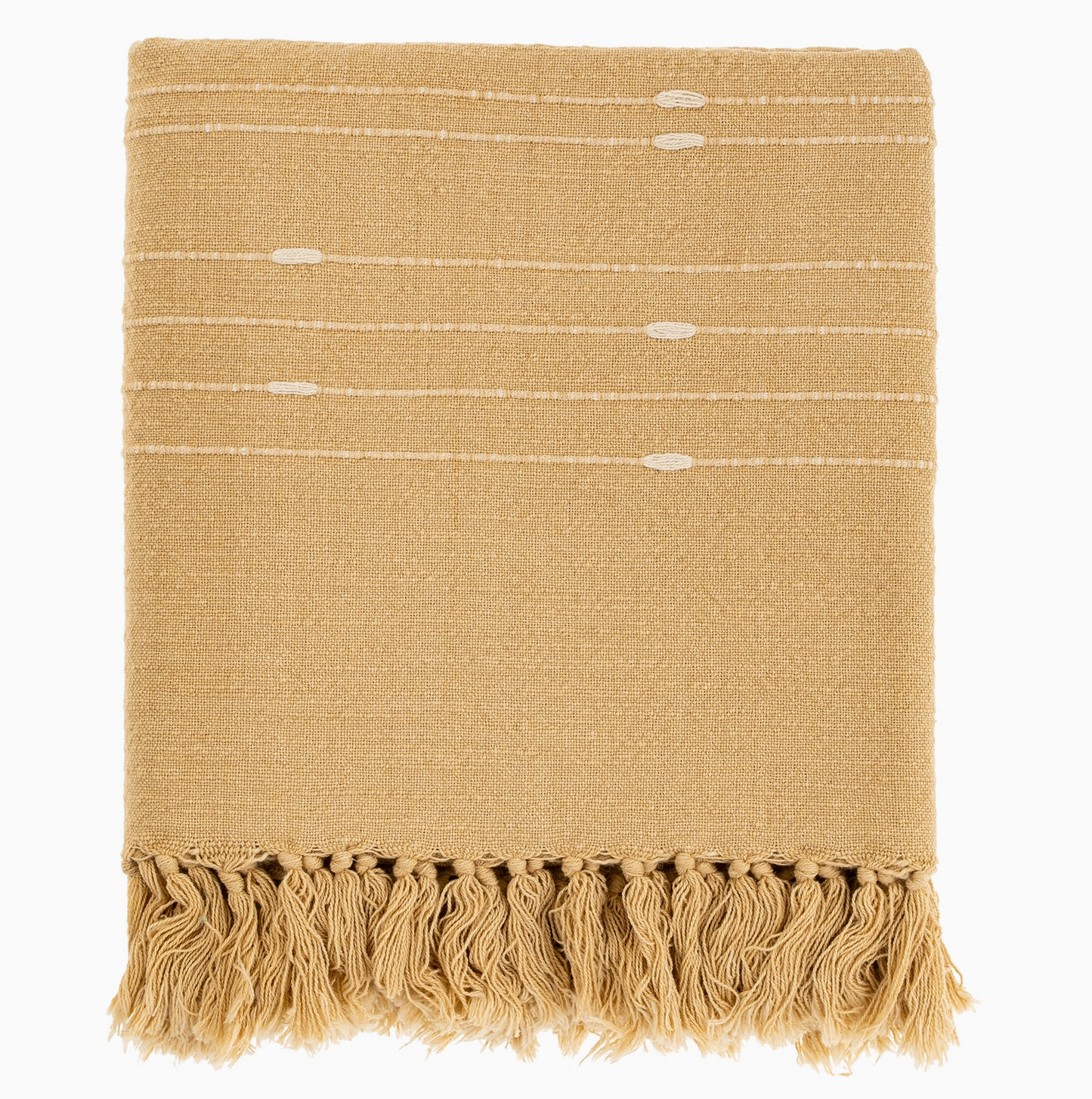 Ochre Yellow Woven Throw
