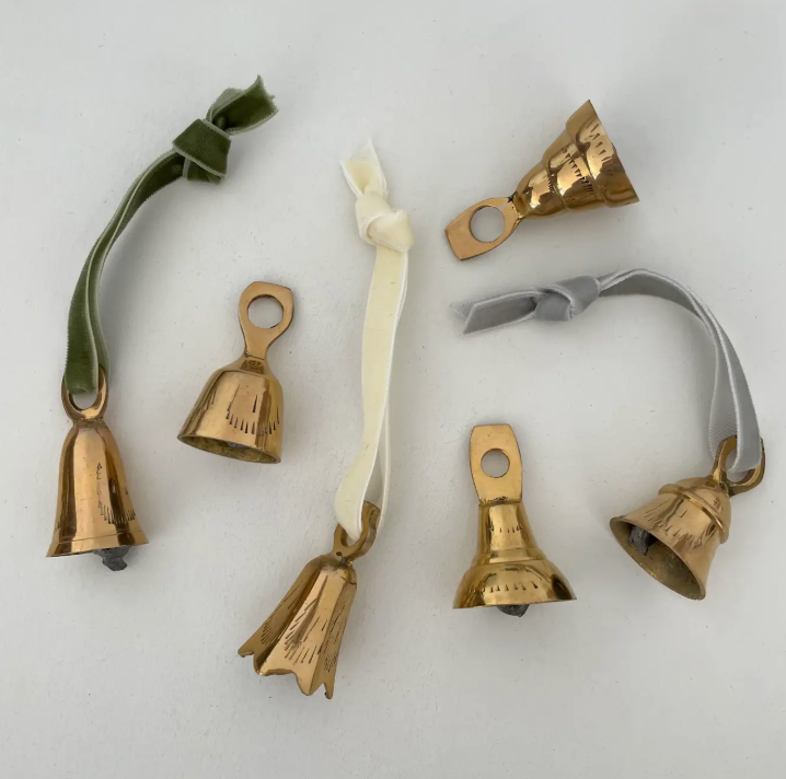 Brass Bell Ornament 1-3/4"