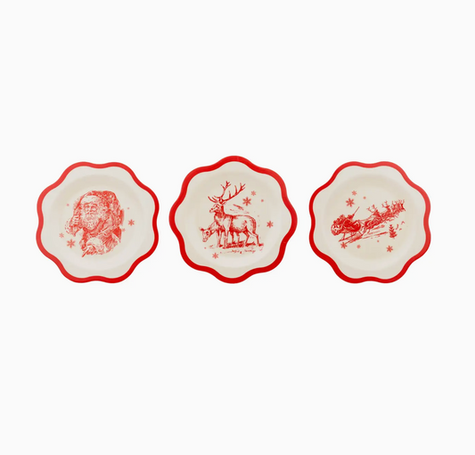 Vintage Santa Plate Set