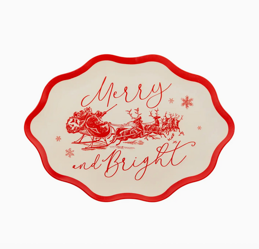 Merry & Bright Santa Tray