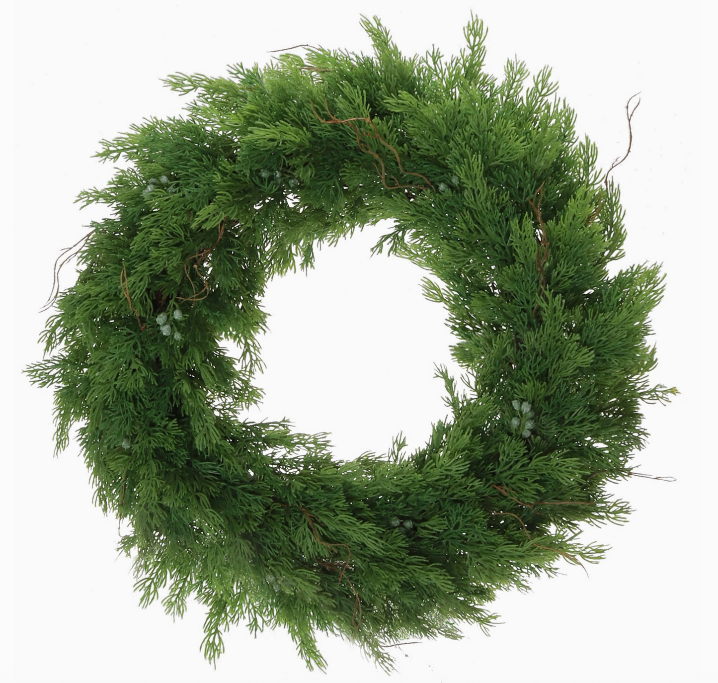 22" Juniper Winter Wreath: Lifelike Greenery