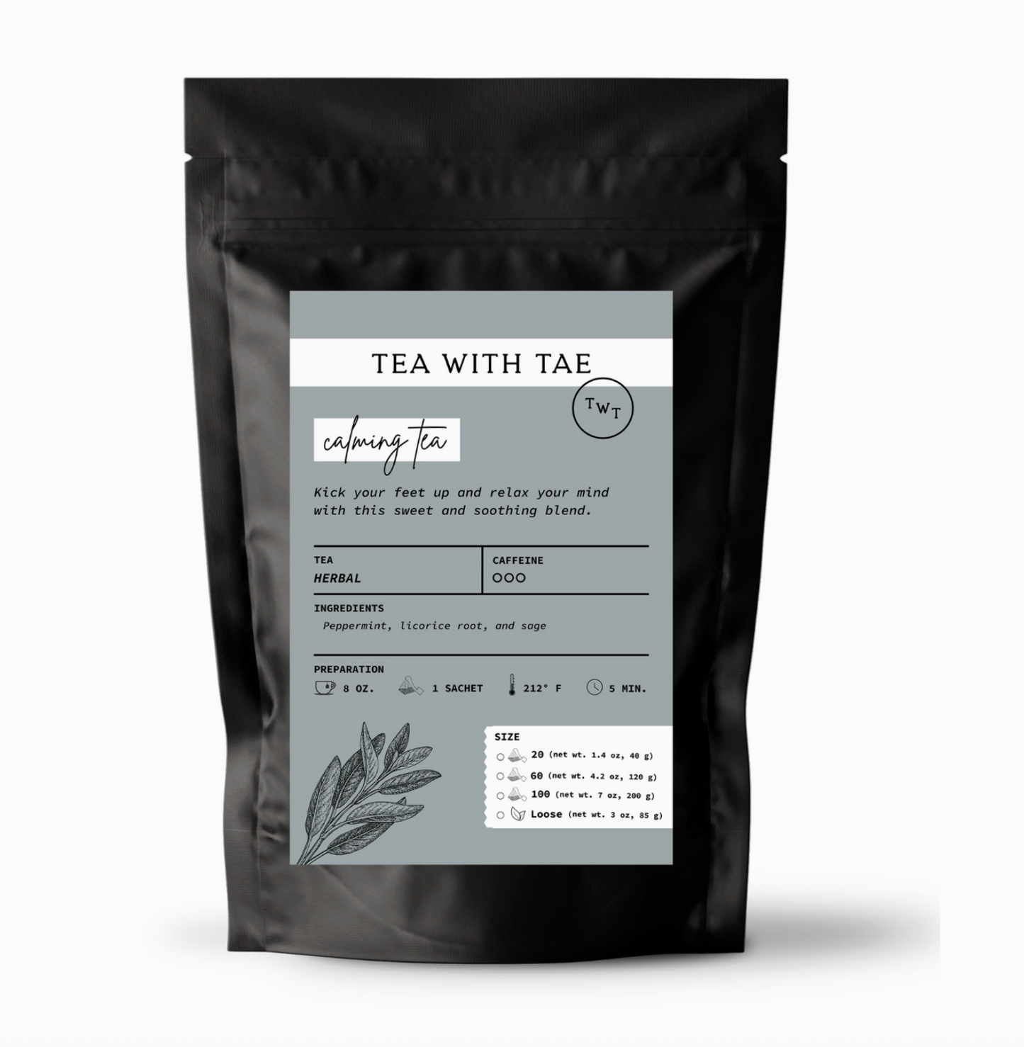 Calming Herbal Tea: 20 Bags