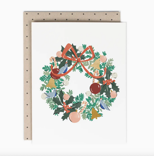 Holiday Wreath Christmas Cards: Boxed Set of 8
