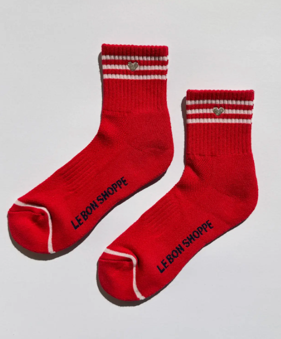 Heart Embroidered Girlfriend Socks