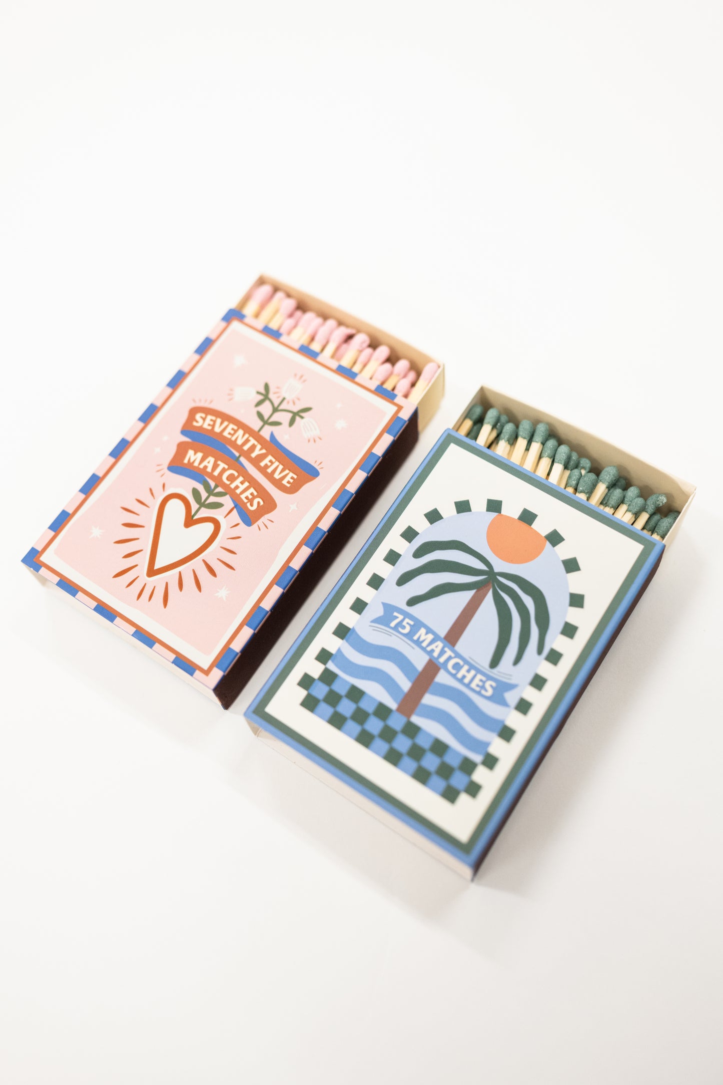 Color Tipped Wooden Matches - Set of 75