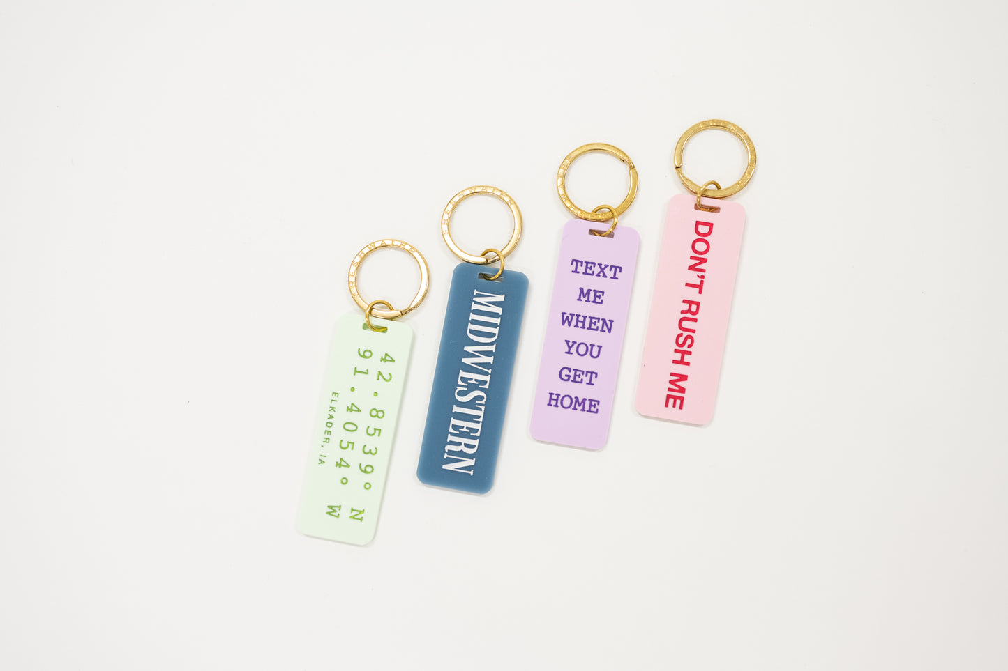 Pink Dont Rush Keychain