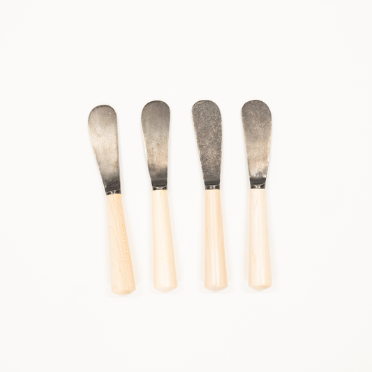 maple wood black steel spreader set