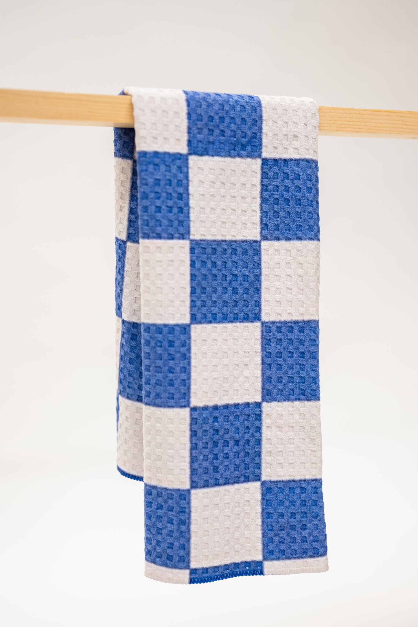 Royal Blue Checkerboard Microfiber Kitchen Towel