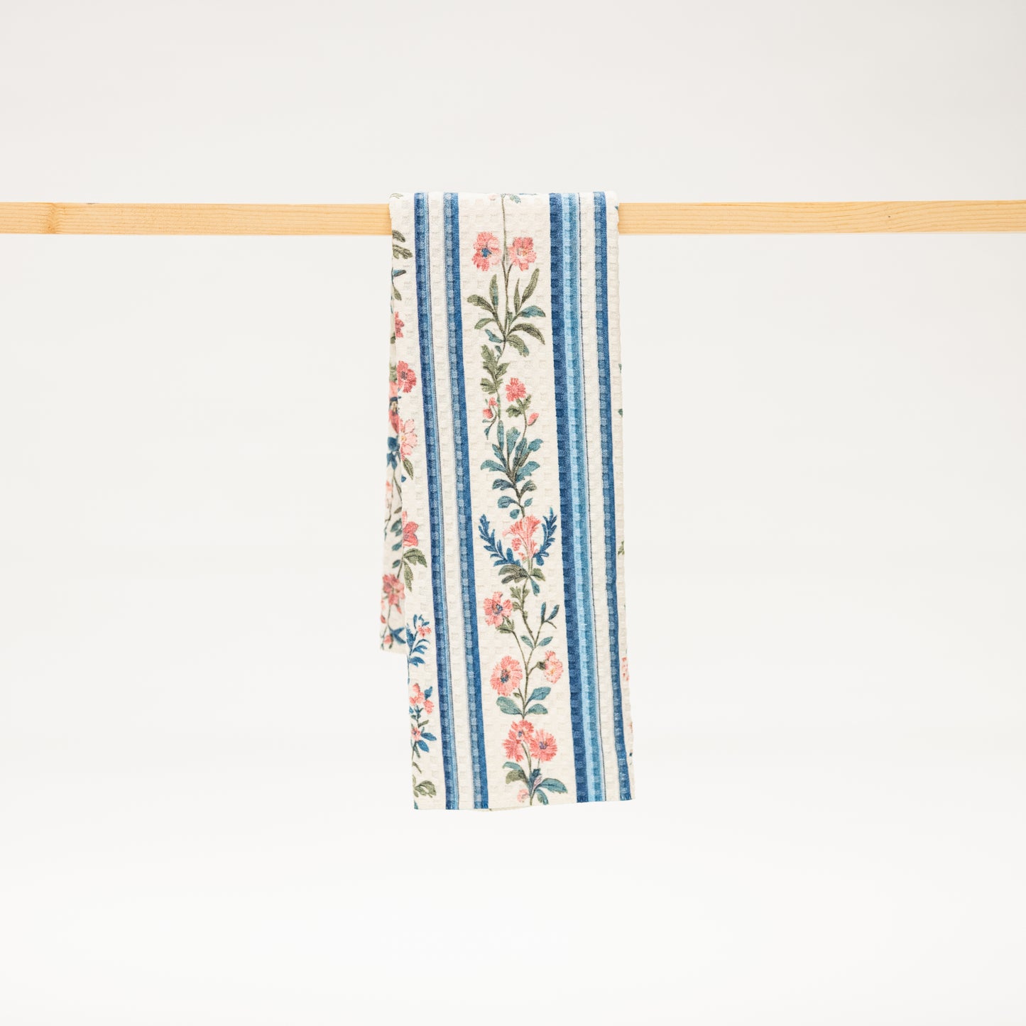 blue stripe pink floral microfiber kitchen towel