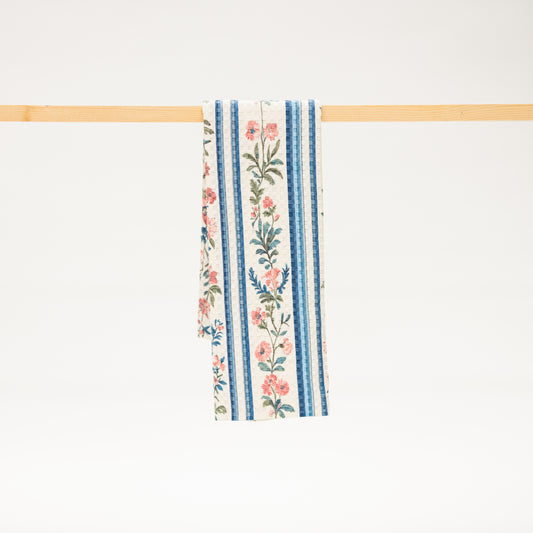 blue stripe pink floral microfiber kitchen towel