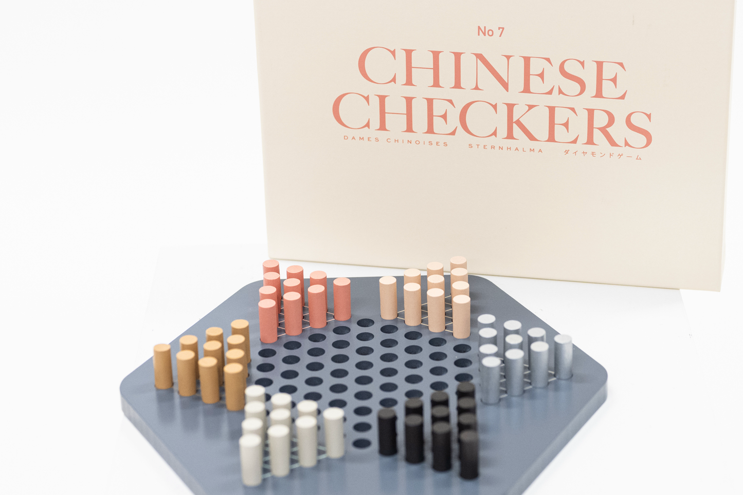 Chinese Checkers: Lacquered Wood Game Board