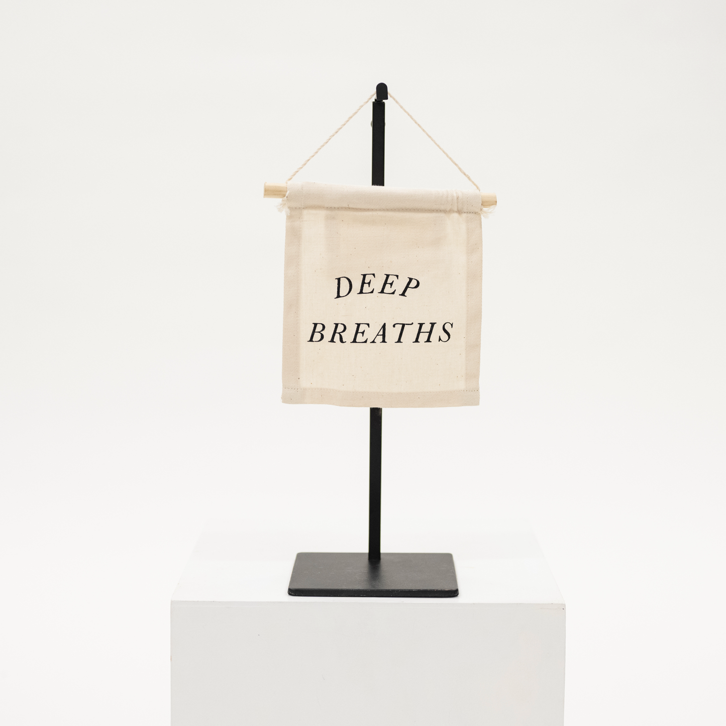 Deep Breaths - Canvas Wall Sign