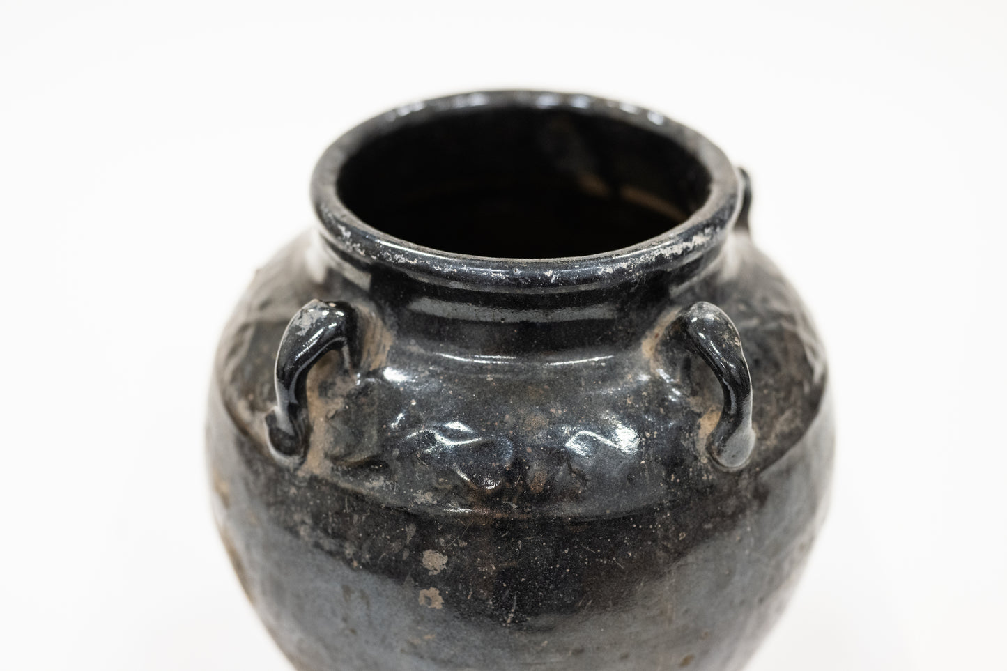 Glazed 4 Handled Pot (Vintage)