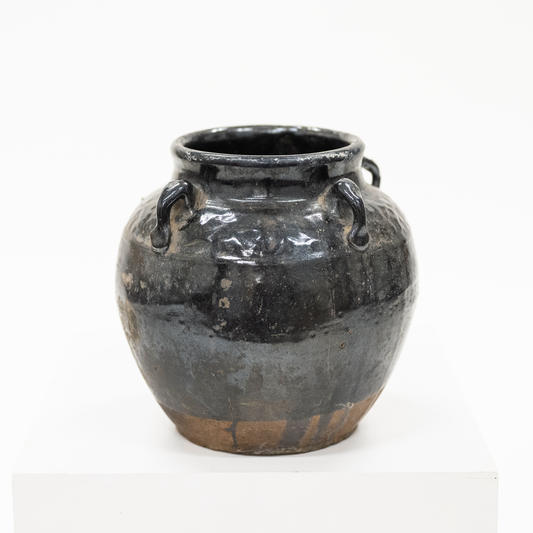 Glazed 4 Handled Pot (Vintage)