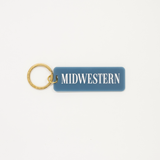 Blue Midwest Keychain
