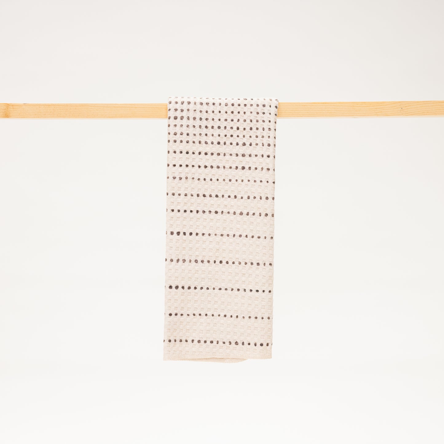 Neutral and black dotted microfiber kitchen towel